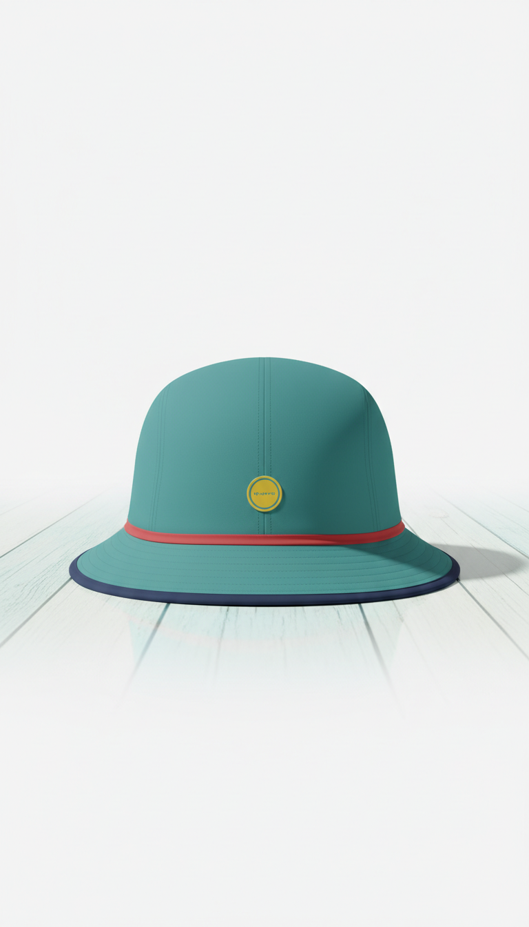 River teal UV-protective hat